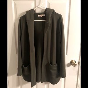 Loft hooded sweatshirt jacket